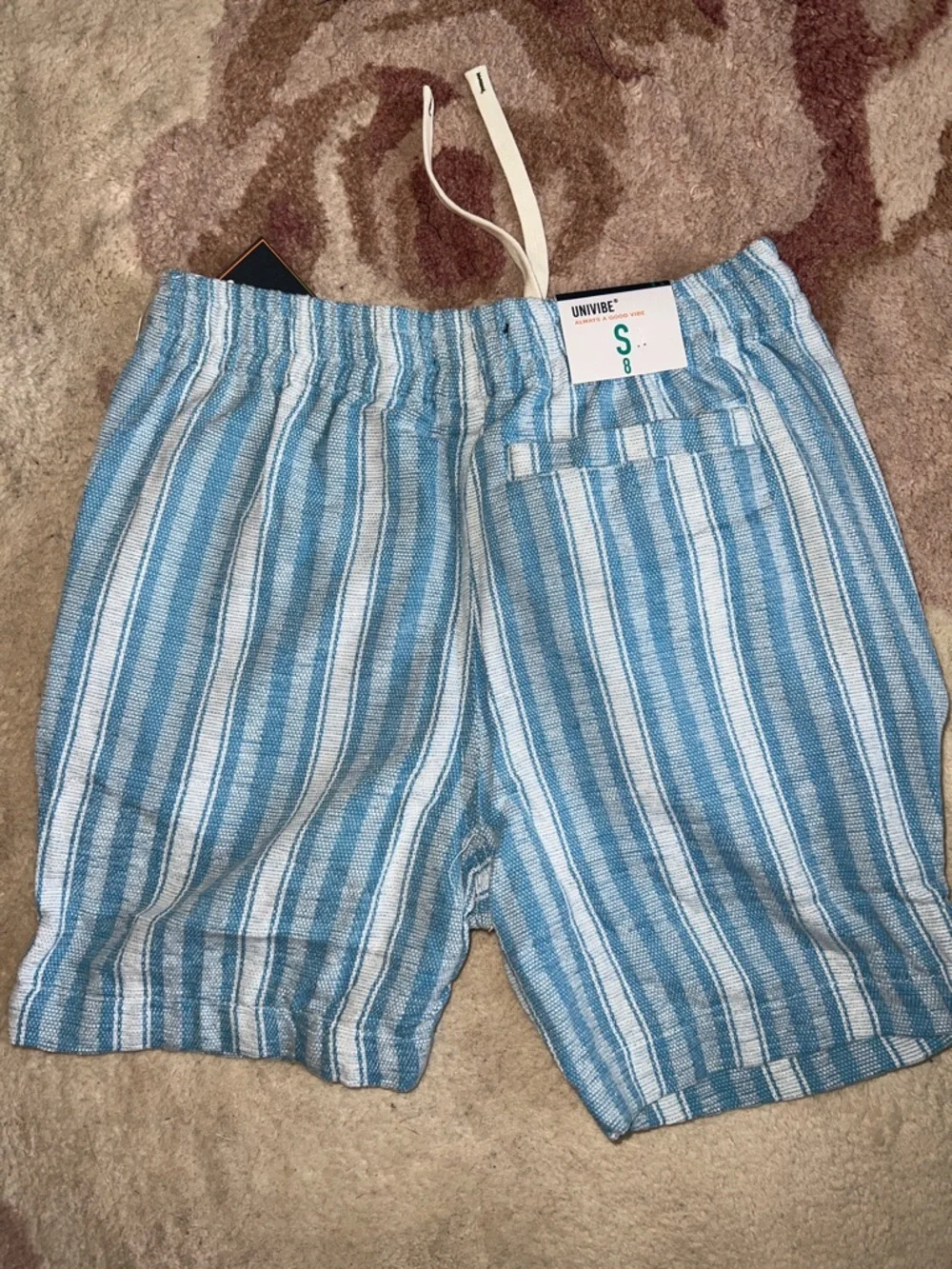 NEW Univibe Light Blue & White Striped Kids Shorts